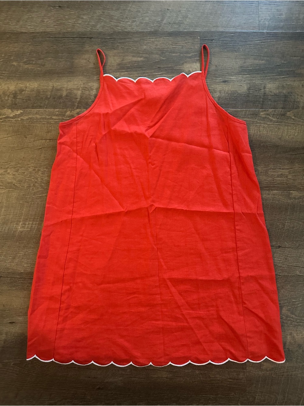 Women’s Old Navy Red Scallop-Trim Dress